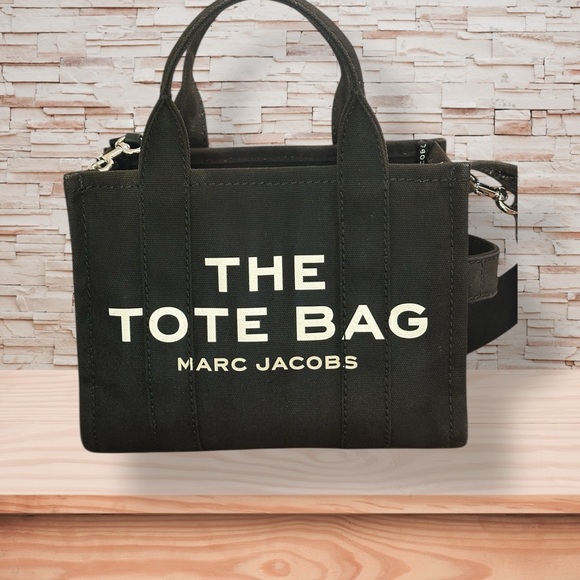 Marc Jacobs Handbags - Marc Jacobs Black Canvas 'The Tote Bag' Mini Tote